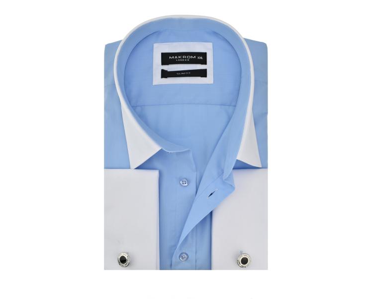 SL 5751 Men's light blue double cuff shirt Men's shirts