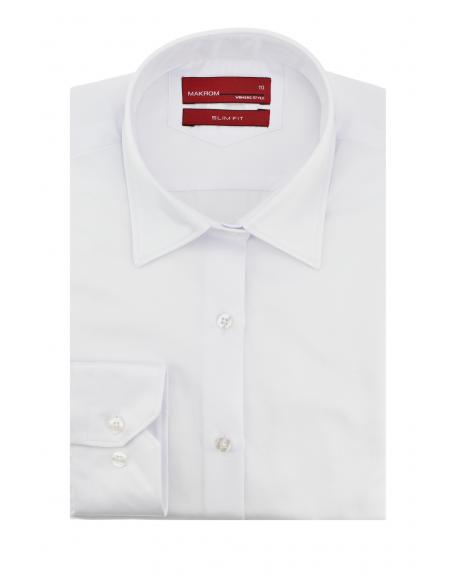 LL 3252 Women's white classic plain long sleeved shirt