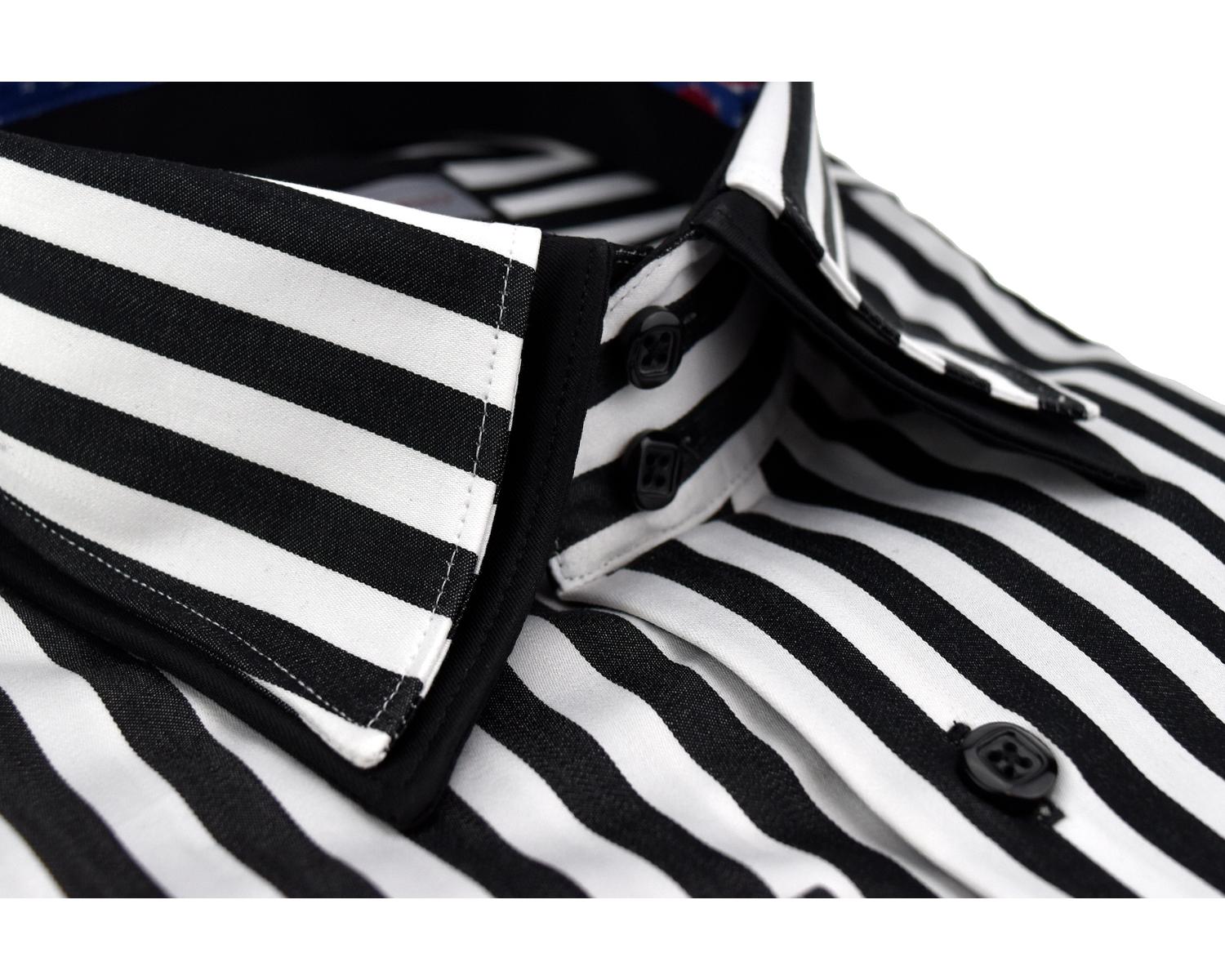 SL 5369 Men's striped double collar shirt - Quality Designed Shirts