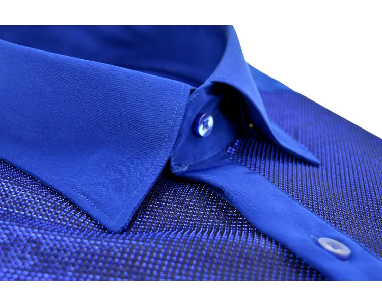 SL 5847 Men's Royal electric blue shiny shirt Men's shirts