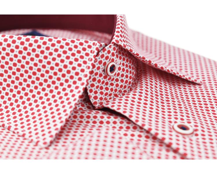 SL 5445 Men's red micro print cotton shirt Men's shirts
