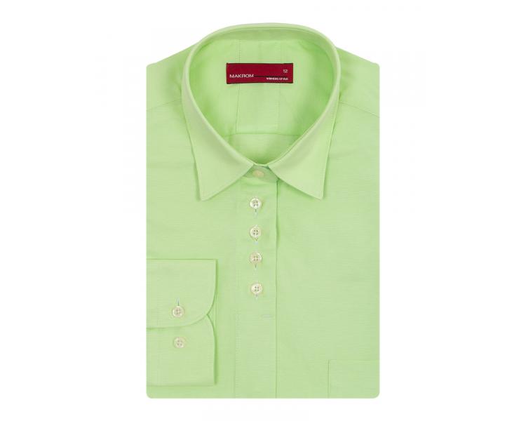 Women's lime green plain long sleeved shirt Women's shirts