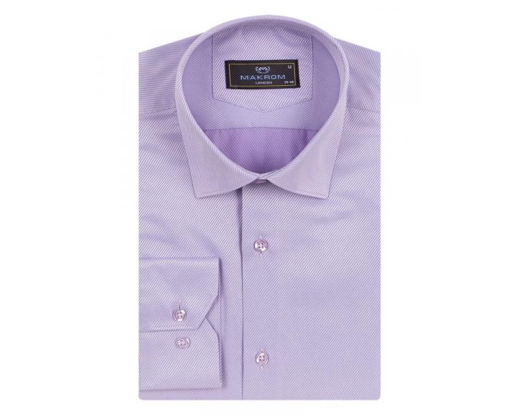 SL 7120 Men's lilac plain cutaway collar long sleeved shirt Men's shirts