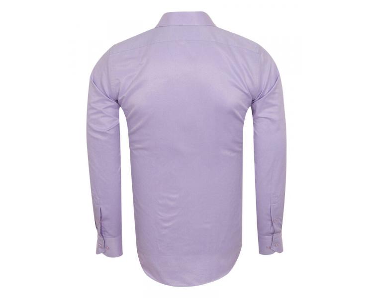 SL 7120 Men's lilac plain cutaway collar long sleeved shirt Men's shirts
