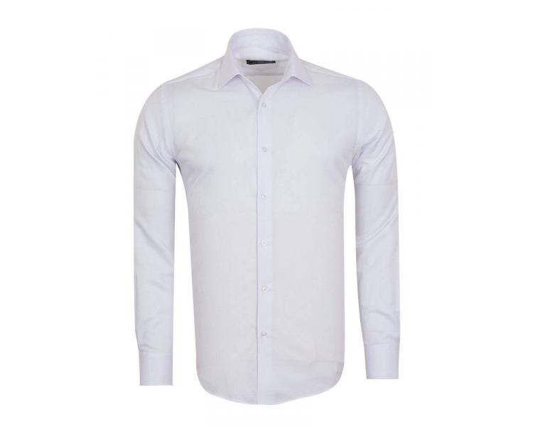 SL 7120 Men's white plain cutaway collar long sleeved shirt Men's shirts
