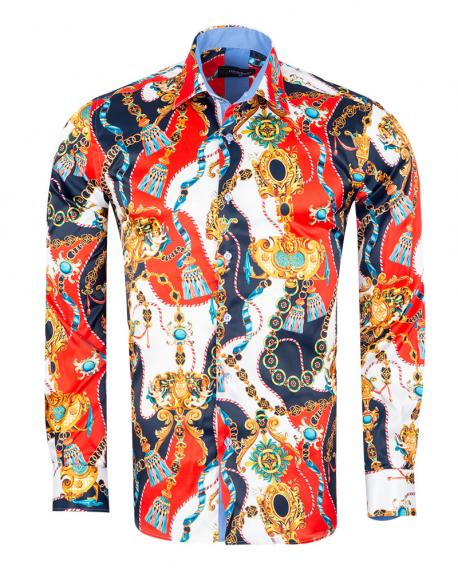 Printed Long-Sleeved Shirt - Luxury Multicolor
