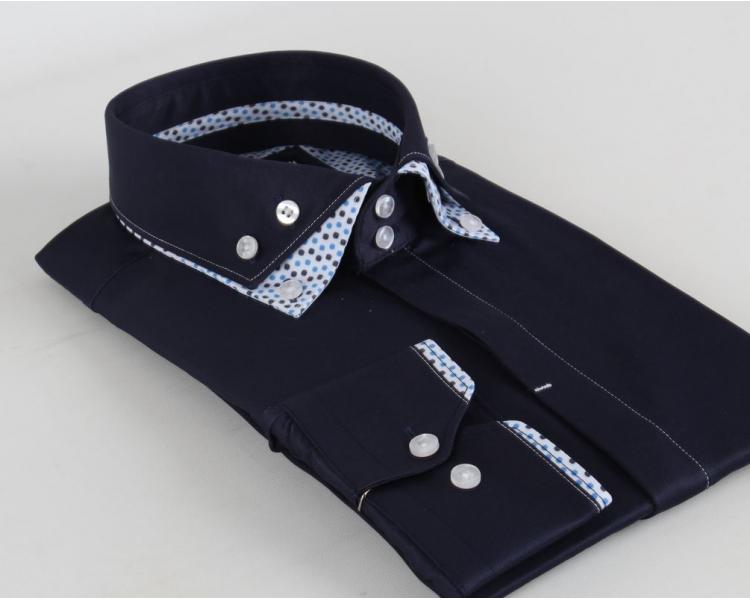 SL 5656 Designer-Herrenhemd mit Doppelkragen Hemden für Herren