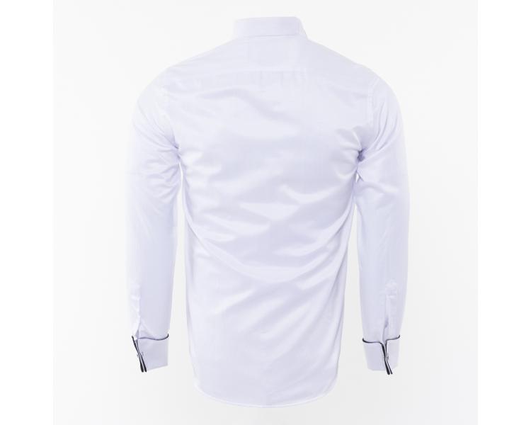 SL 6328 Plissé Weißes Hemd mit Kläppchenkragen Hemden für Herren