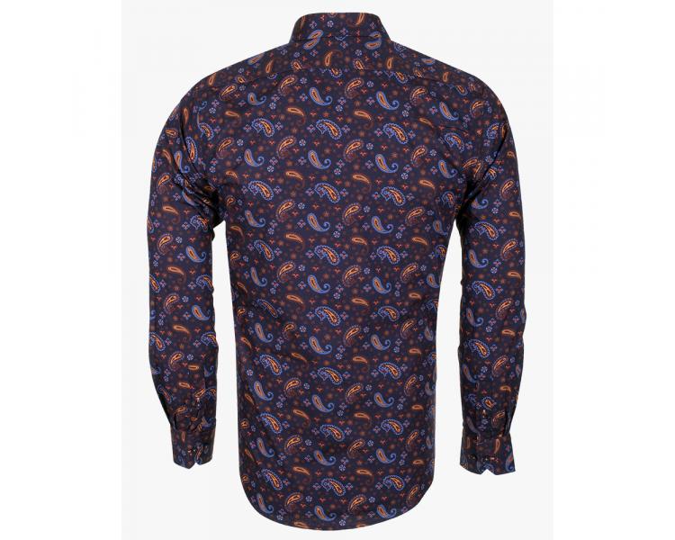 SL 6523 Men's multi color paisley print cotton shirt Hemden für Herren