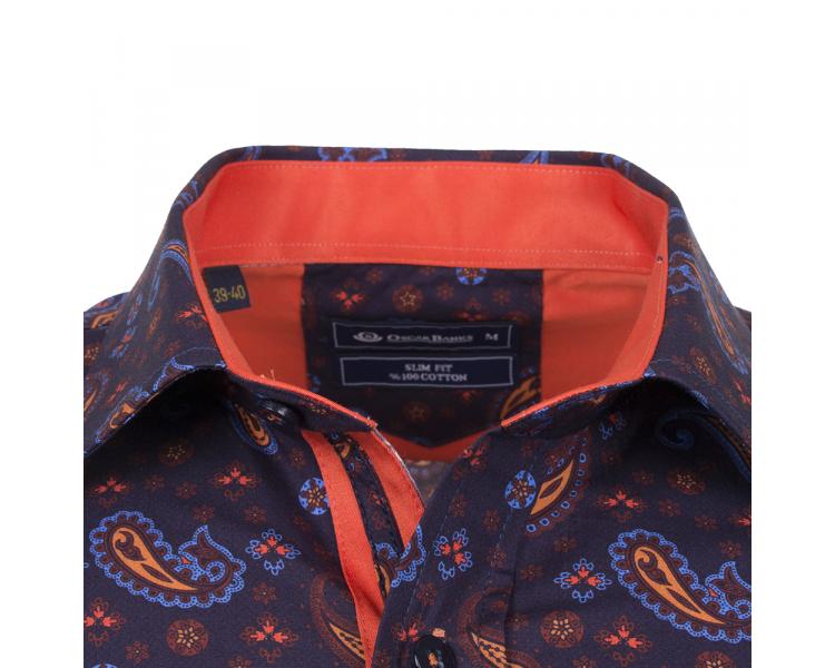 SL 6523 Men's multi color paisley print cotton shirt Hemden für Herren