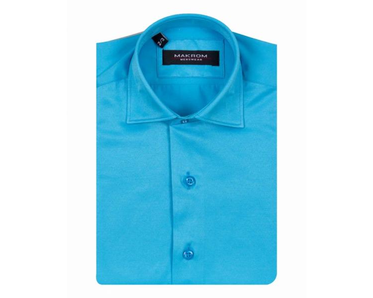 CLS 002 Boys' turquoise plain long sleeved shirt