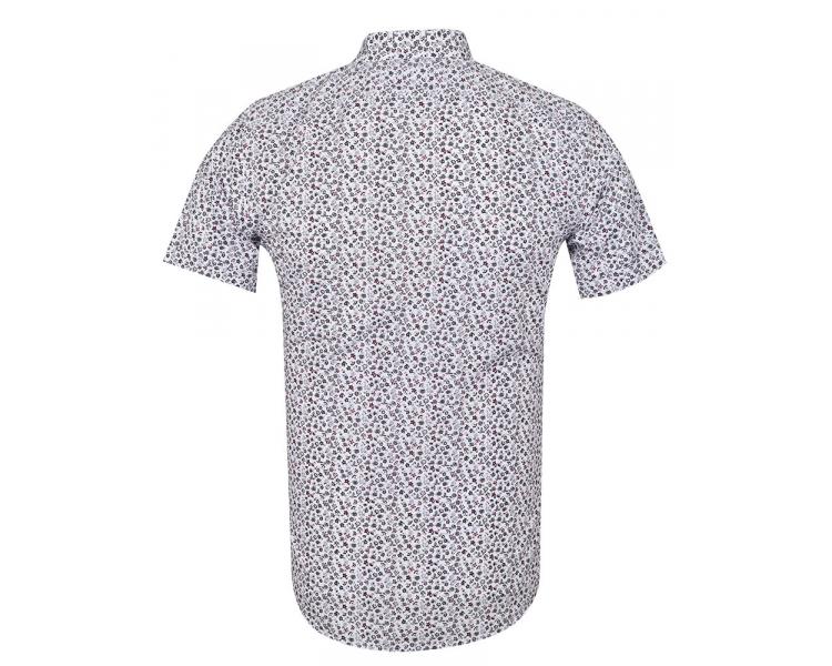 SS 6690 Men's white floral print short sleeved shirt Men's shirts