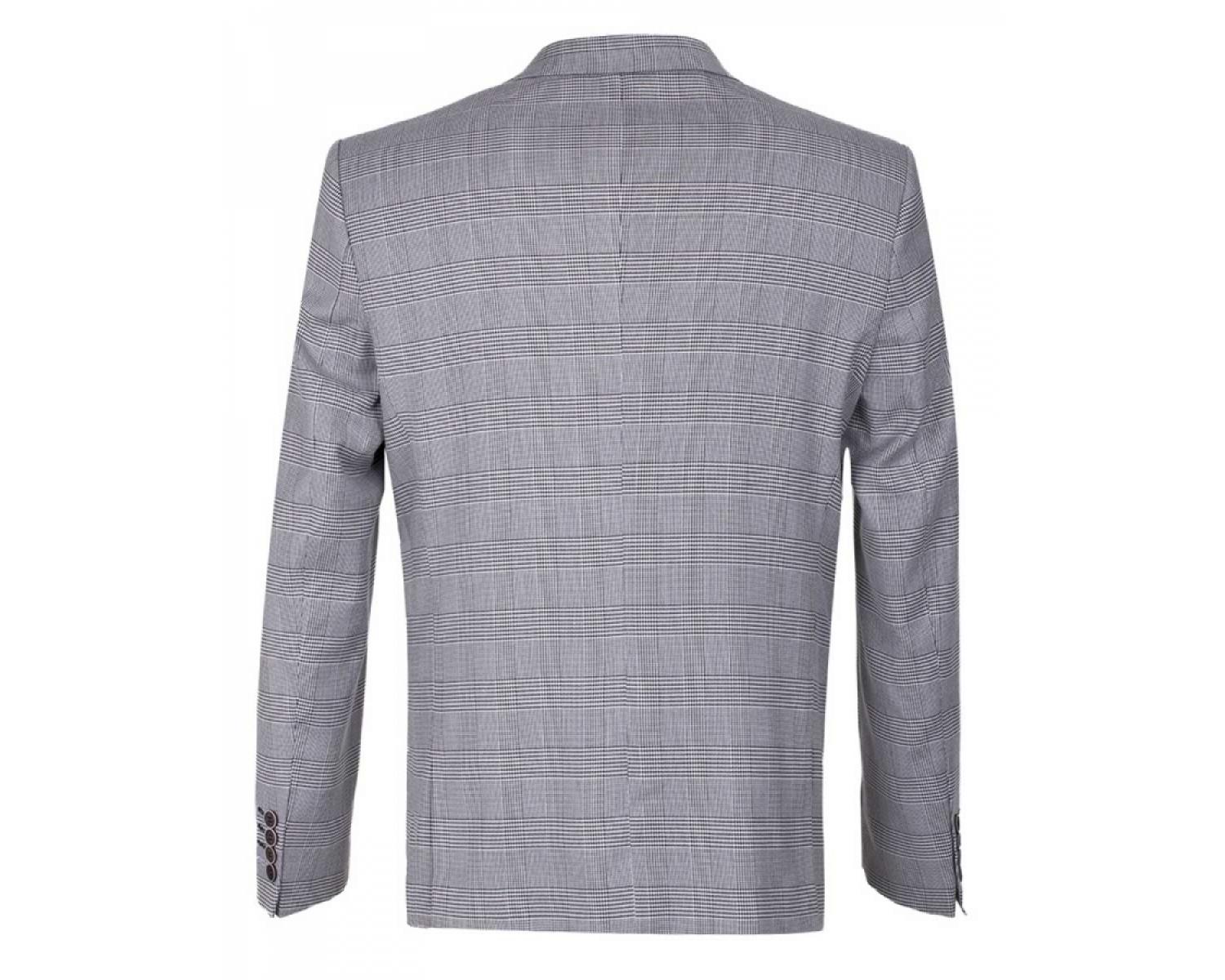J 149 Men's gray check print jacket - Quality Designed Shirts
