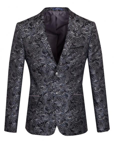 J 283 Men's luxury paisley print blazer