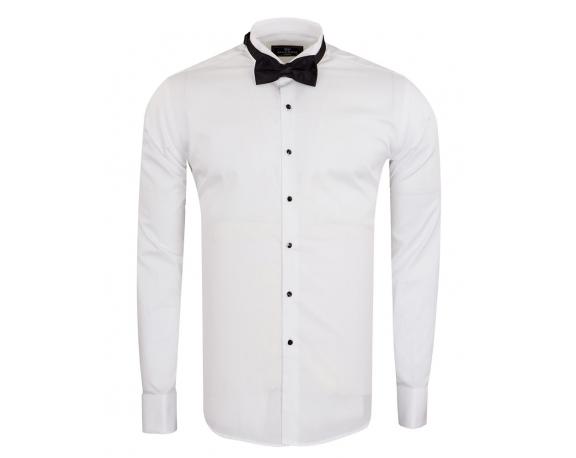 SL 7019 Weißes Hemd mit Kläppchenkragen Hemden für Herren