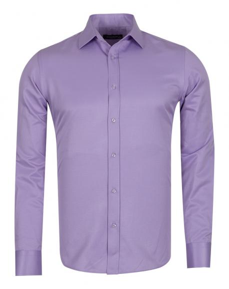 SL 1050-A Men's lilac plain classic long sleeved shirt