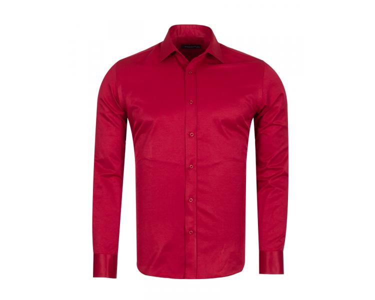 SL 1050-B Men's burgundy plain classic long sleeved shirt Men's shirts