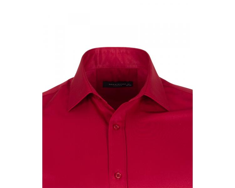 SL 1050-B Men's burgundy plain classic long sleeved shirt Men's shirts
