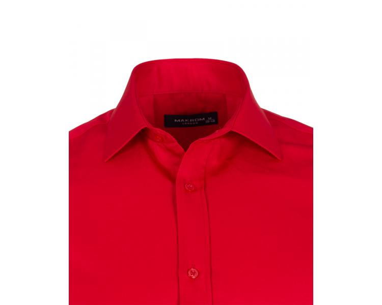 SL 1050-B Men's red plain classic long sleeved shirt Men's shirts