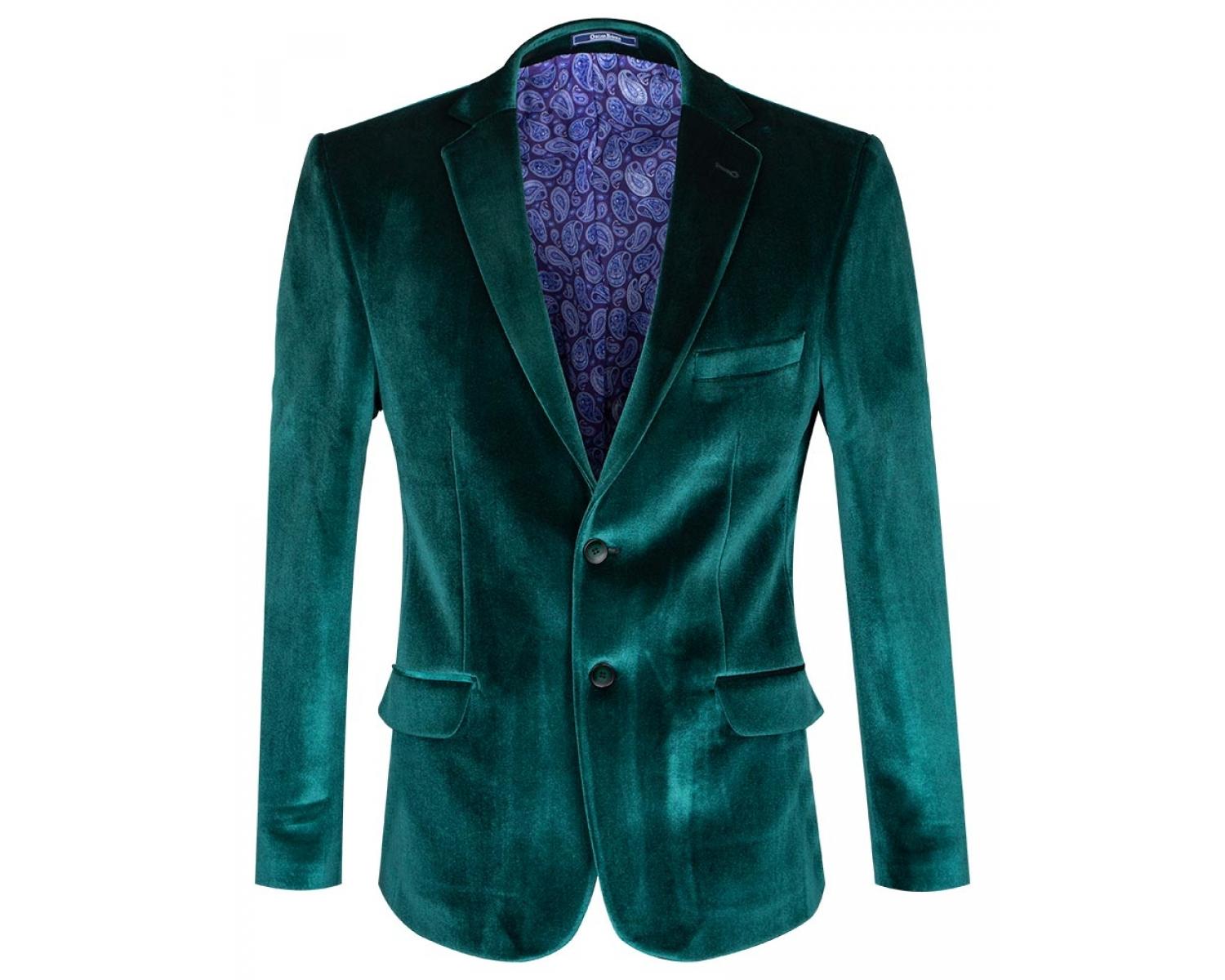 Зеленый бархатный пиджак