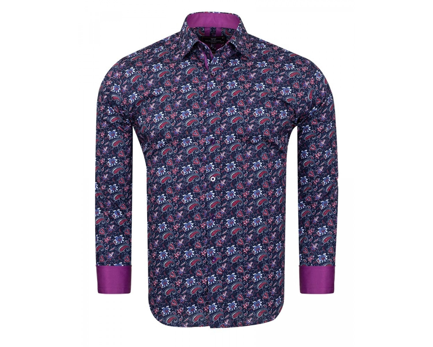 purple paisley mens shirt