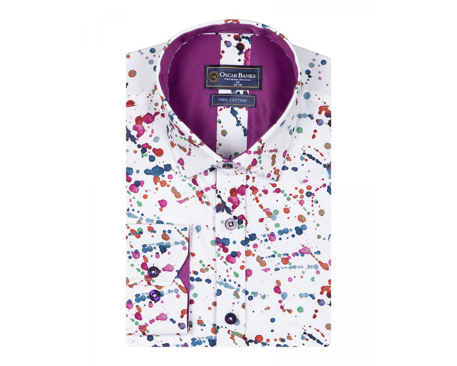 paint splatter dress shirt