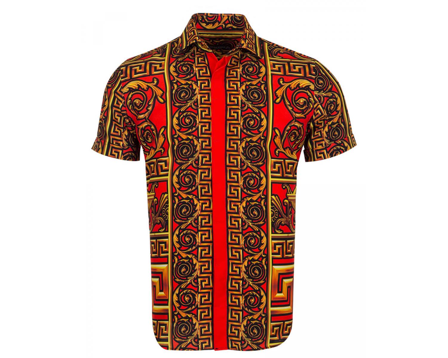 red versace shirts