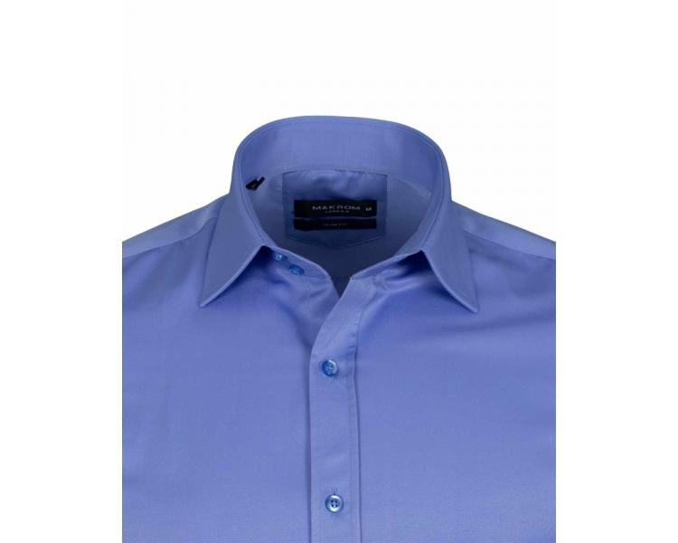 Светло-синяя классическая рубашка с французским манжетом и запонками SL 1045-C Мужские рубашки