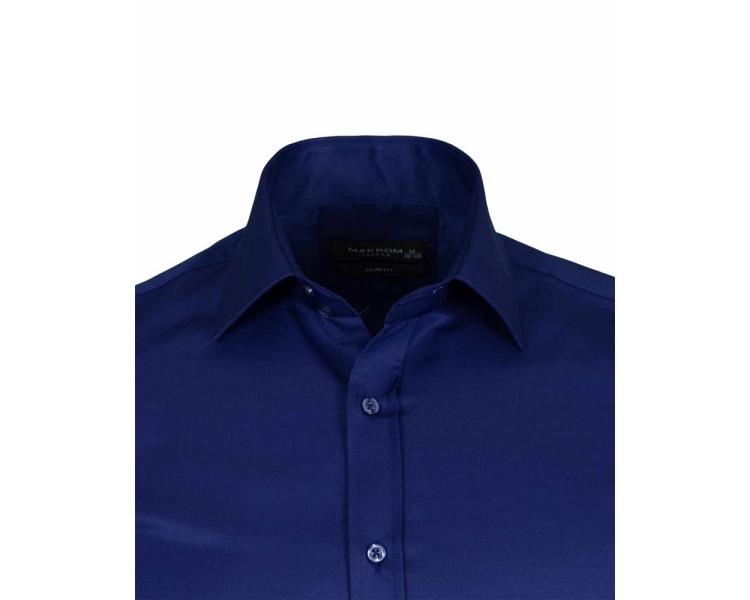 Men's navy plain double cuff shirt with cufflinks Hemden für Herren