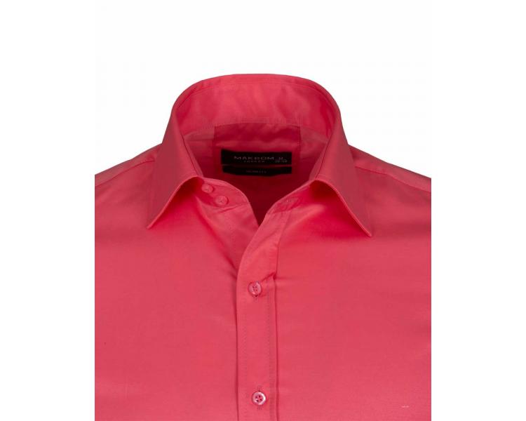 SL 1045-D Men's fuchsia plain double cuff shirt with cufflinks Men's shirts