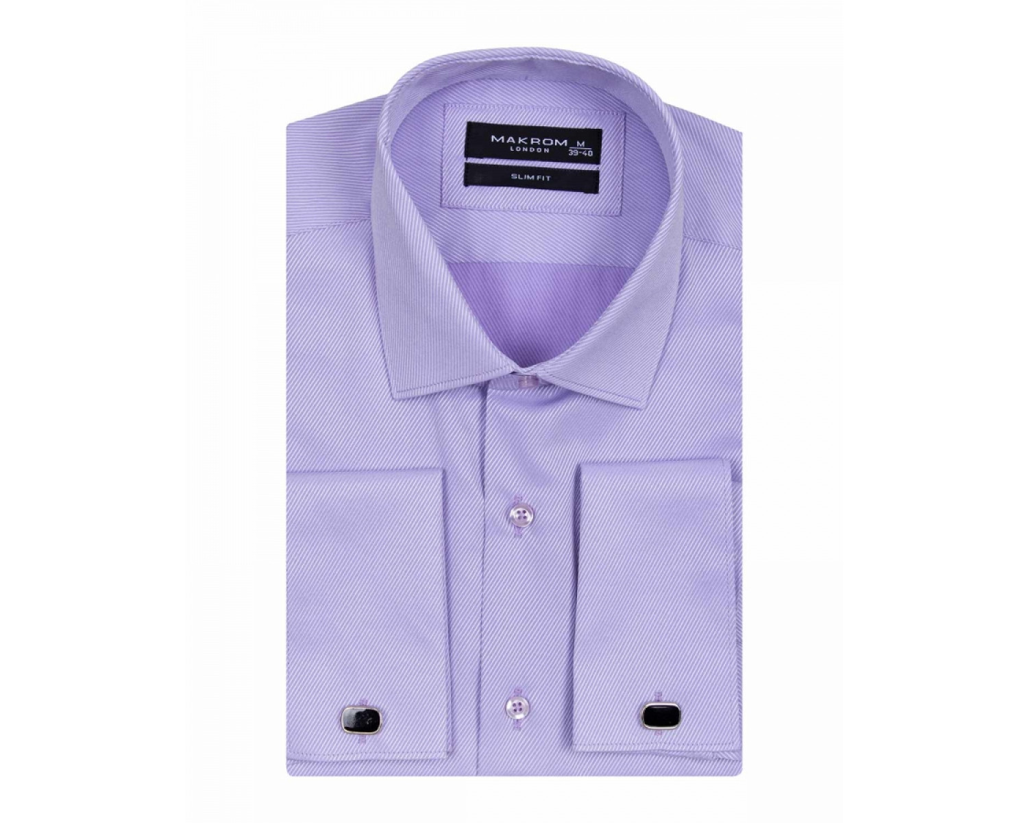 purple double cuff shirt