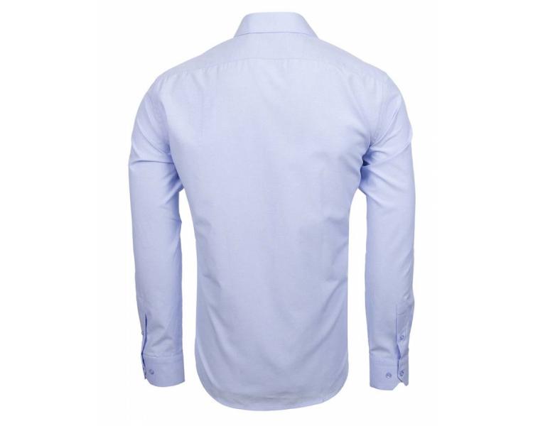 SL 5566 Men's blue plain textured long sleeved shirt Men's shirts