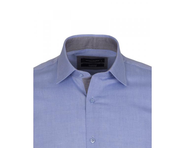 SL 5589 Men's light blue with grey trim cotton shirt Men's shirts