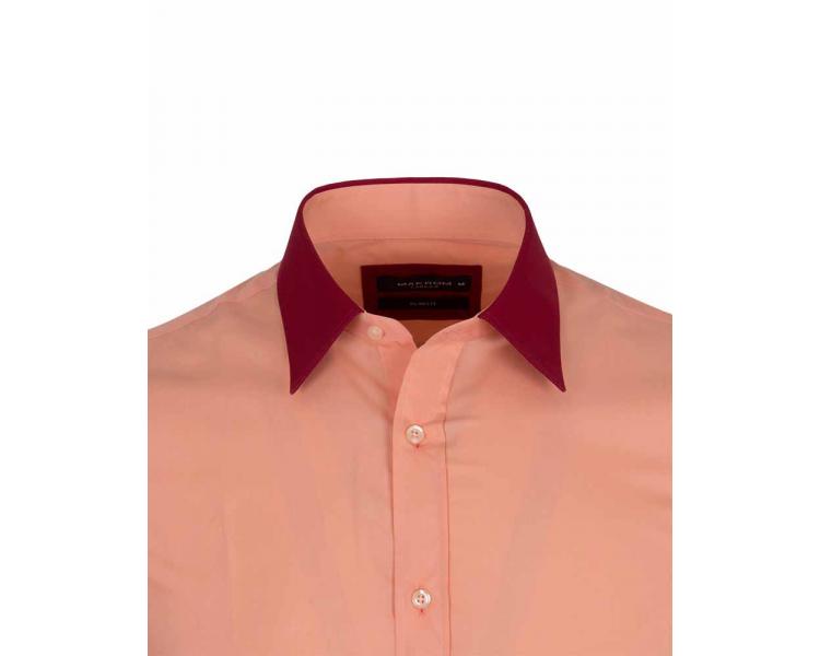 SL 5751 Men's light coral & dark red double cuff shirt Men's shirts