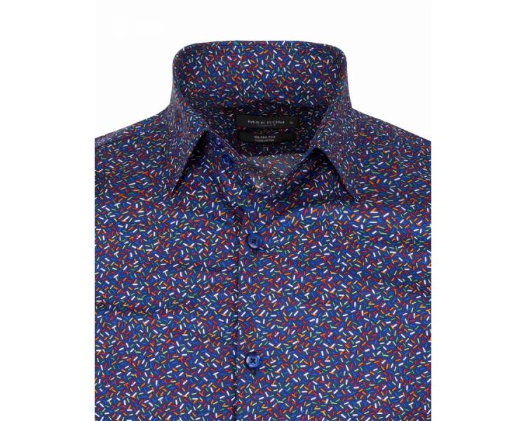 SL 5897 Men's blue micro print cotton shirt Men's shirts