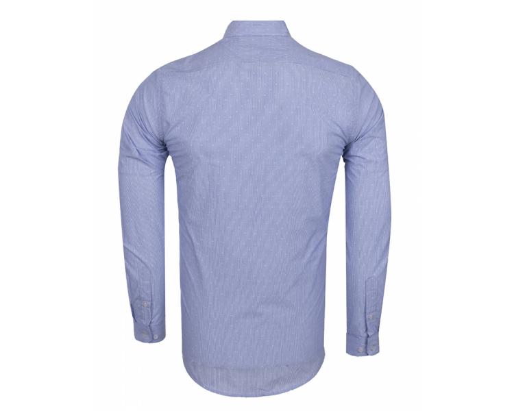 SL 5913 Men's light blue micro print button down collar cotton shirt Men's shirts