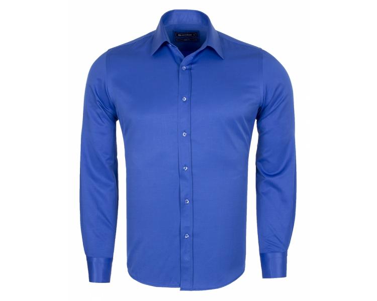 SL 5941 Men's electric blue plain long sleeved shirt Men's shirts