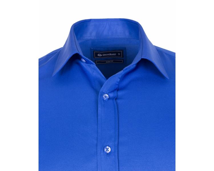 SL 5941 Men's electric blue plain long sleeved shirt Men's shirts