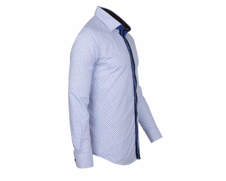 SL 5970 Men's light blue & black stripe print shirt Men's shirts