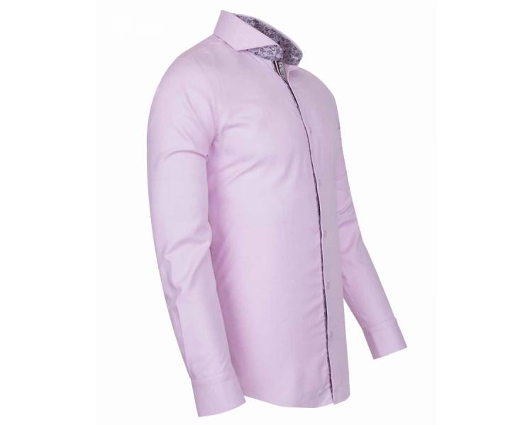 SL 6113 Men's pink paisley print trim Oxford cotton shirt Men's shirts