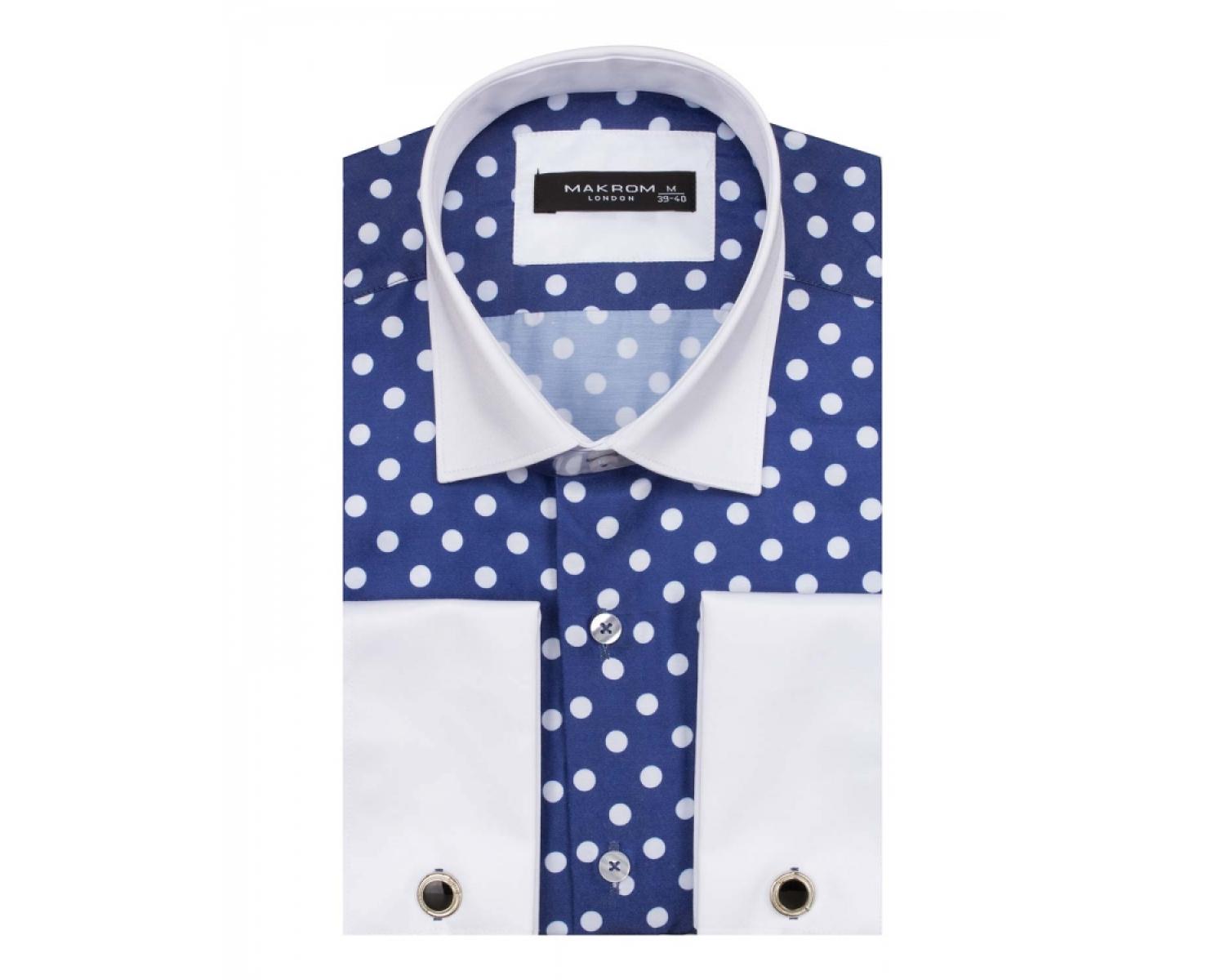 Navy Blue White Polka Dots Graphic T-Shirt for Sale by rewstudio