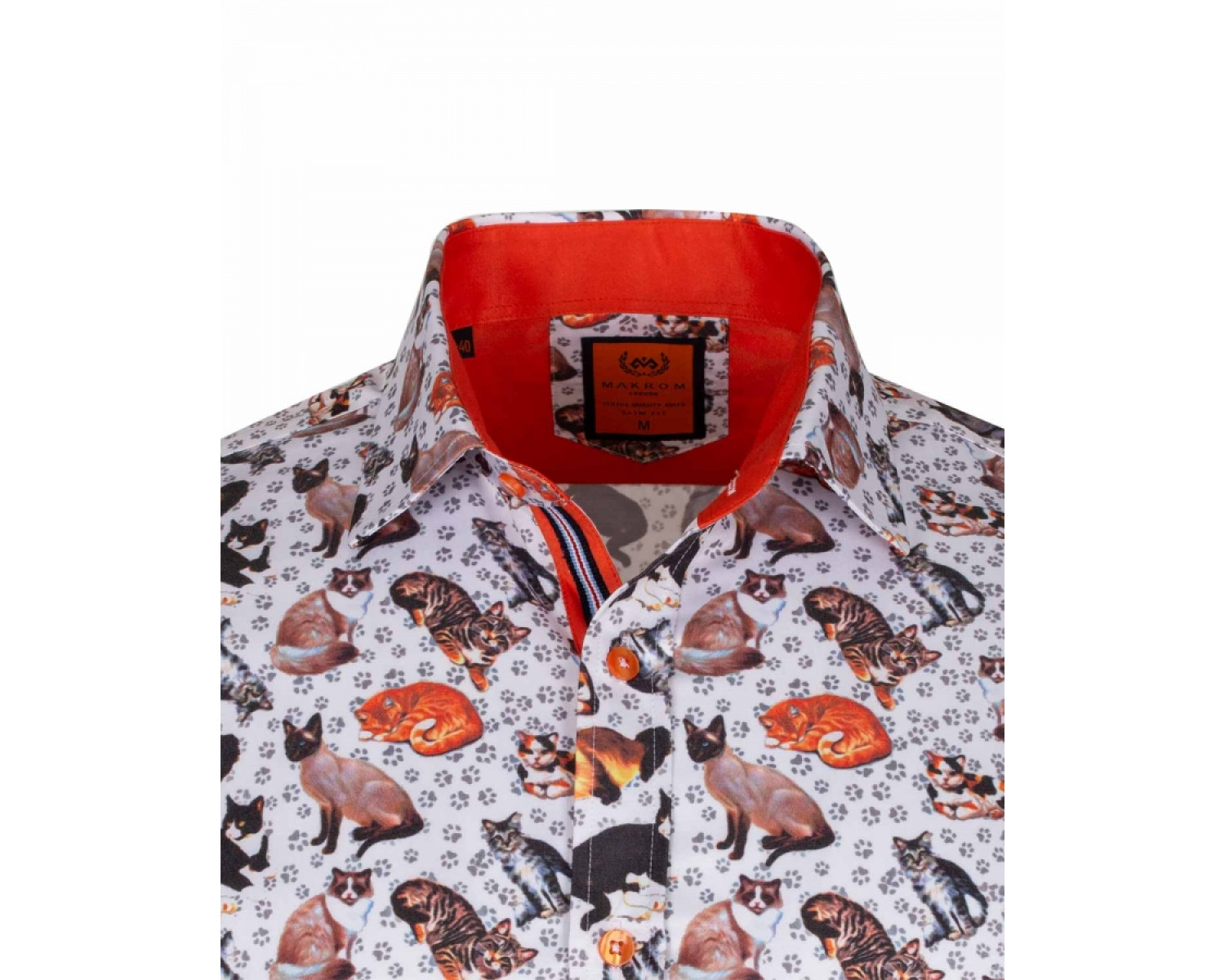 cat print shirt mens