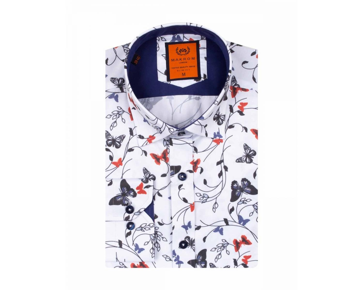 butterfly print shirt mens