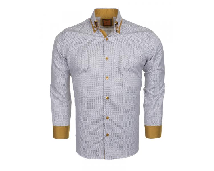 SL 5514 Men's grey & camel double collar shirt Men's shirts