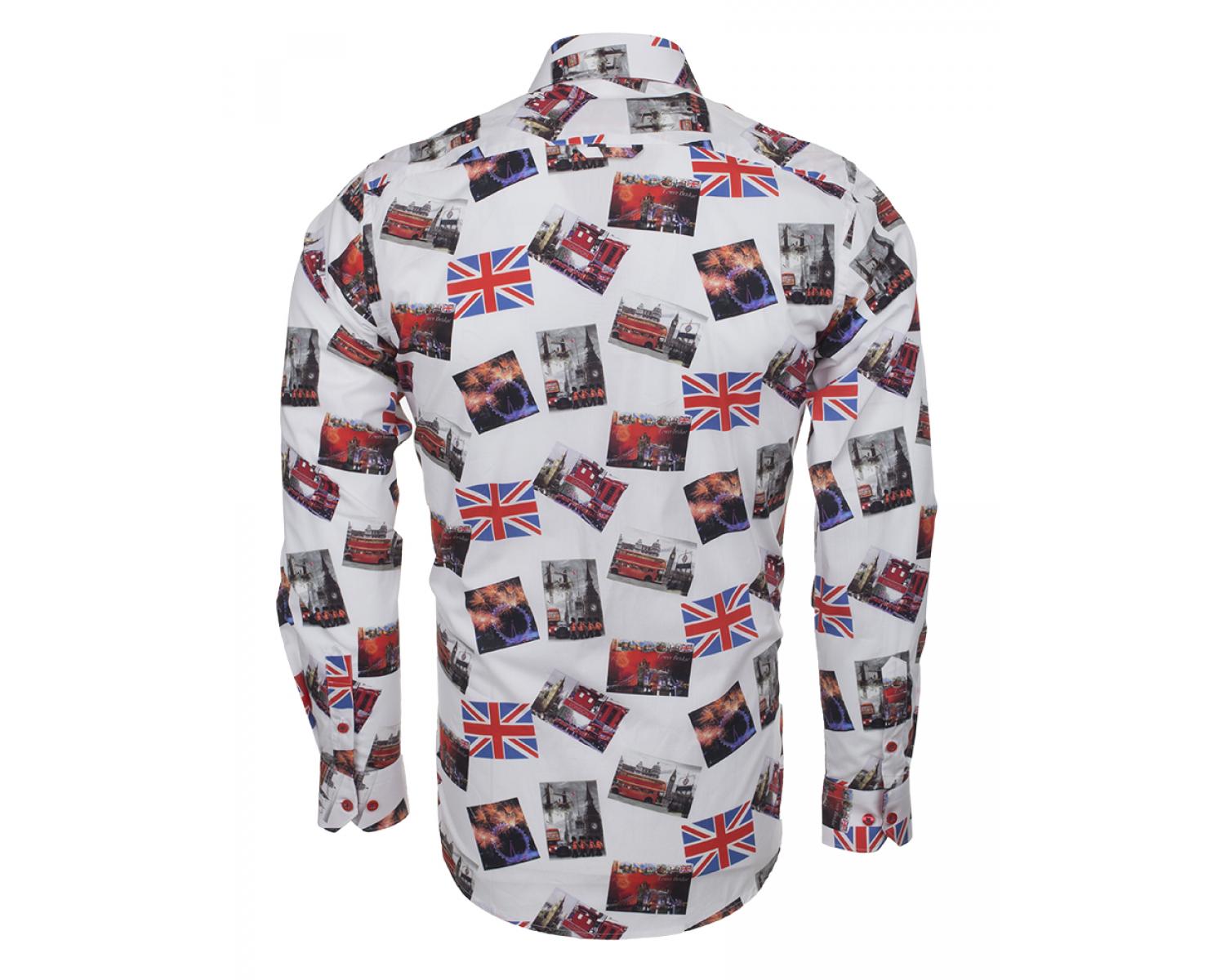 SL 5730 Men's Great Britain Flag print cotton shirt - Quality Designed ...