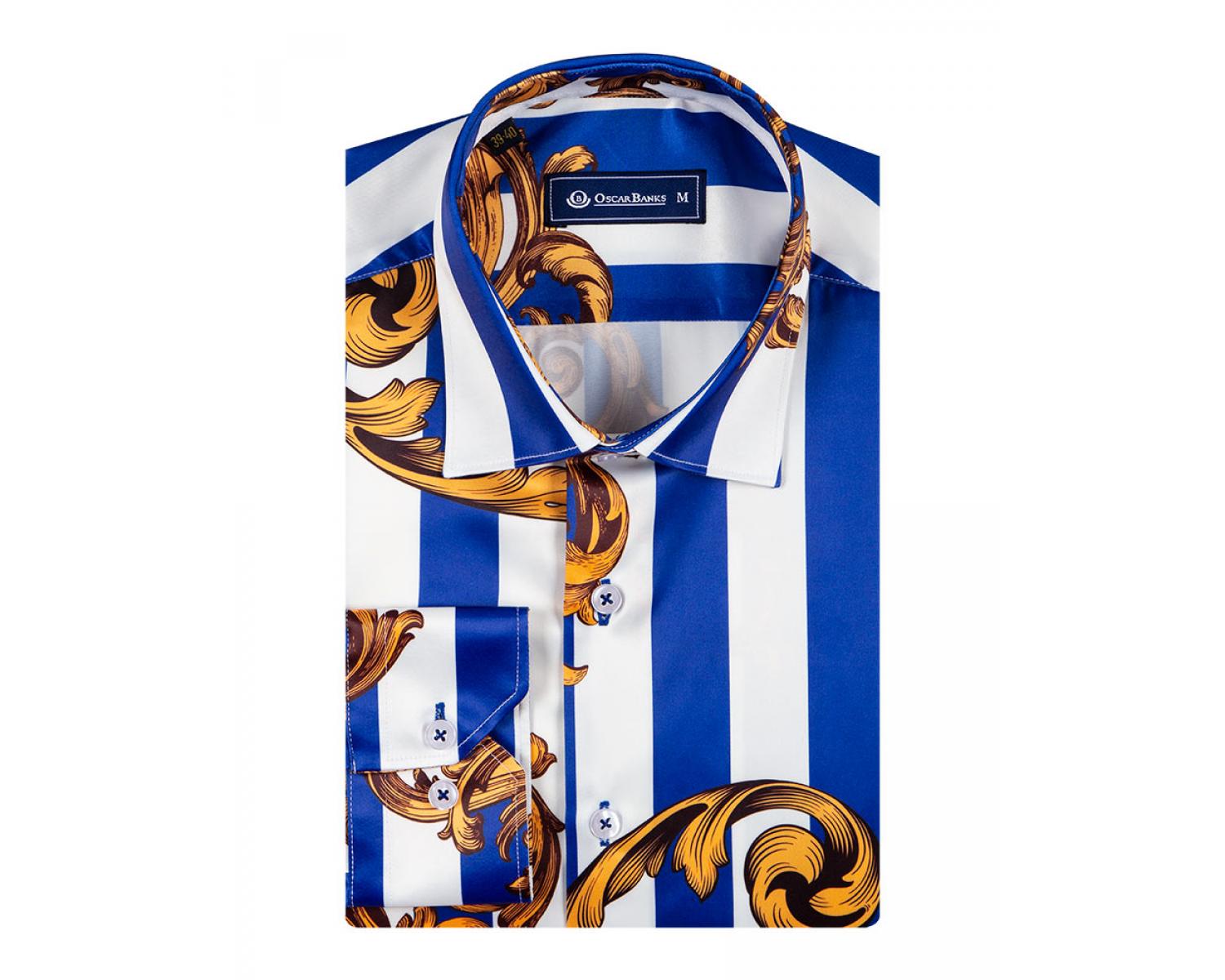 versace blue and white shirt