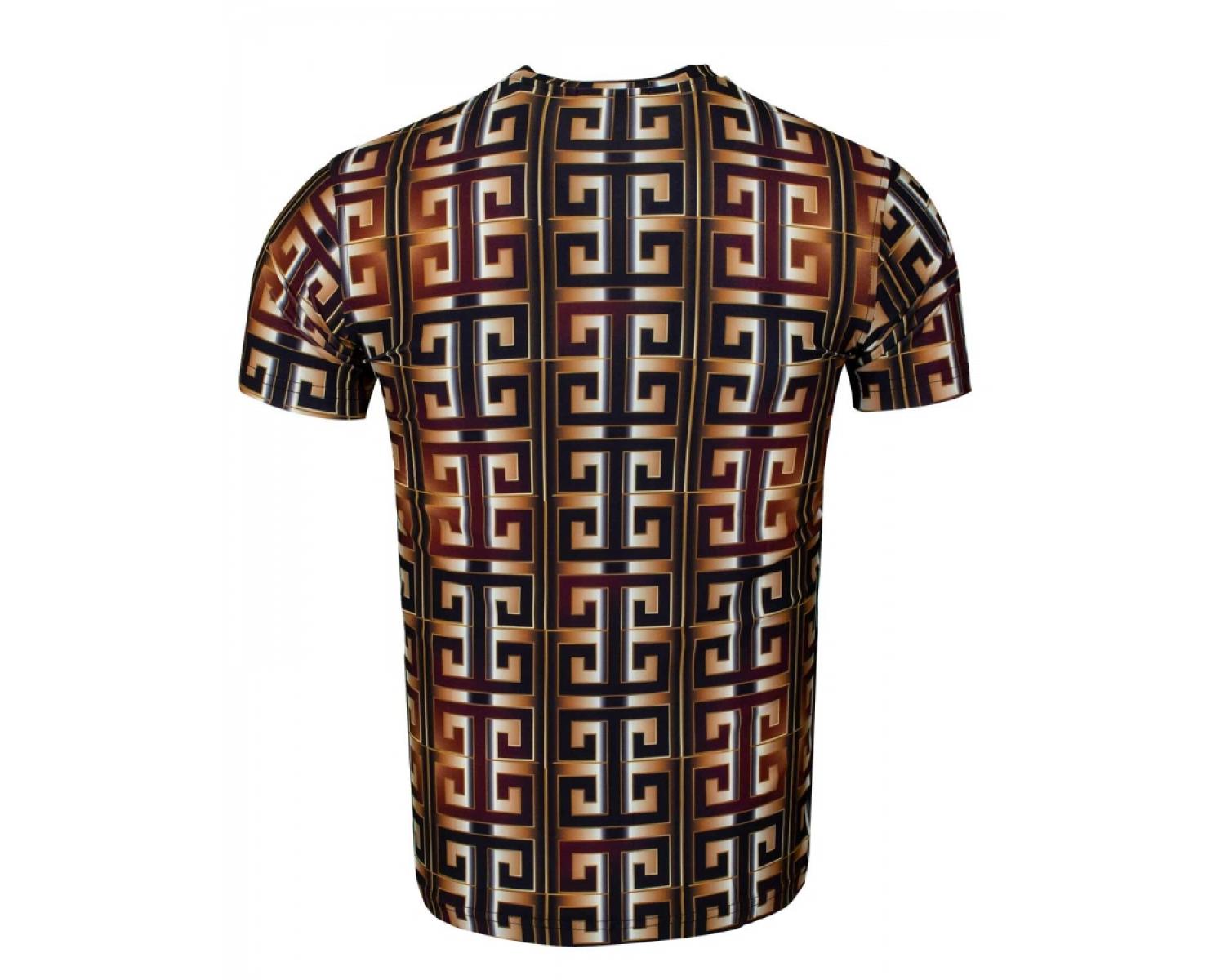 TS 1164 Men's Versace style print short sleeved T-shirt - Quality ...
